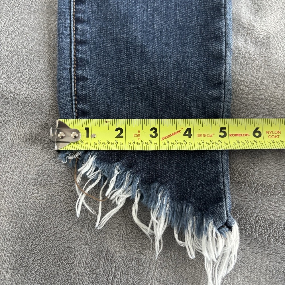 ARTICLES‎ OF SOCIETY Womens Blue Denim Skinny Jeans Frayed Raw Hem Size 27 - Picture 7 of 12